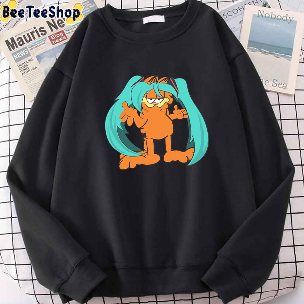 Garfield Hatsune Miku Unisex Hoodie Garfield Hatsune Miku Unisex Hoodie