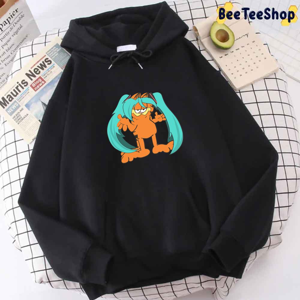Garfield Hatsune Miku Unisex Hoodie Garfield Hatsune Miku Unisex Hoodie