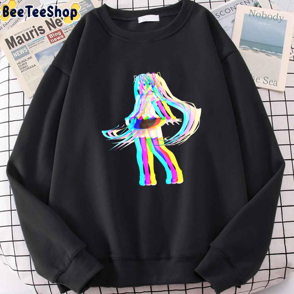 Glitched Hatsune Miku Unisex Hoodie Glitched Hatsune Miku Unisex Hoodie