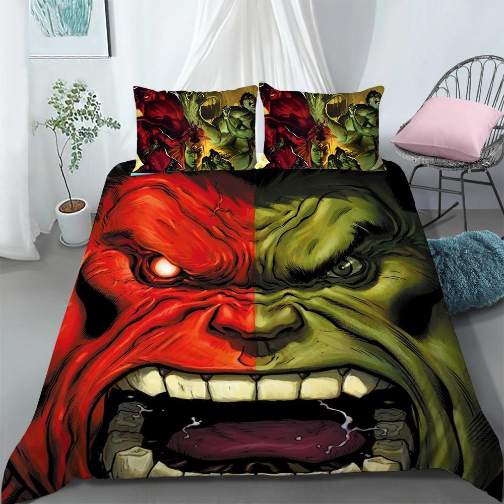 Green And Red Style Hulk Bedding Set Green And Red Style Hulk Bedding Set