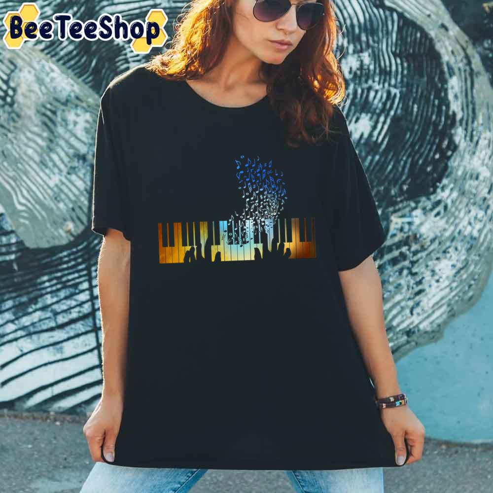 Hands Playing On Piano Keyboard For Music Teacher Unisex T-Shirt Hands Playing On Piano Keyboard For Music Teacher Unisex T-Shirt
