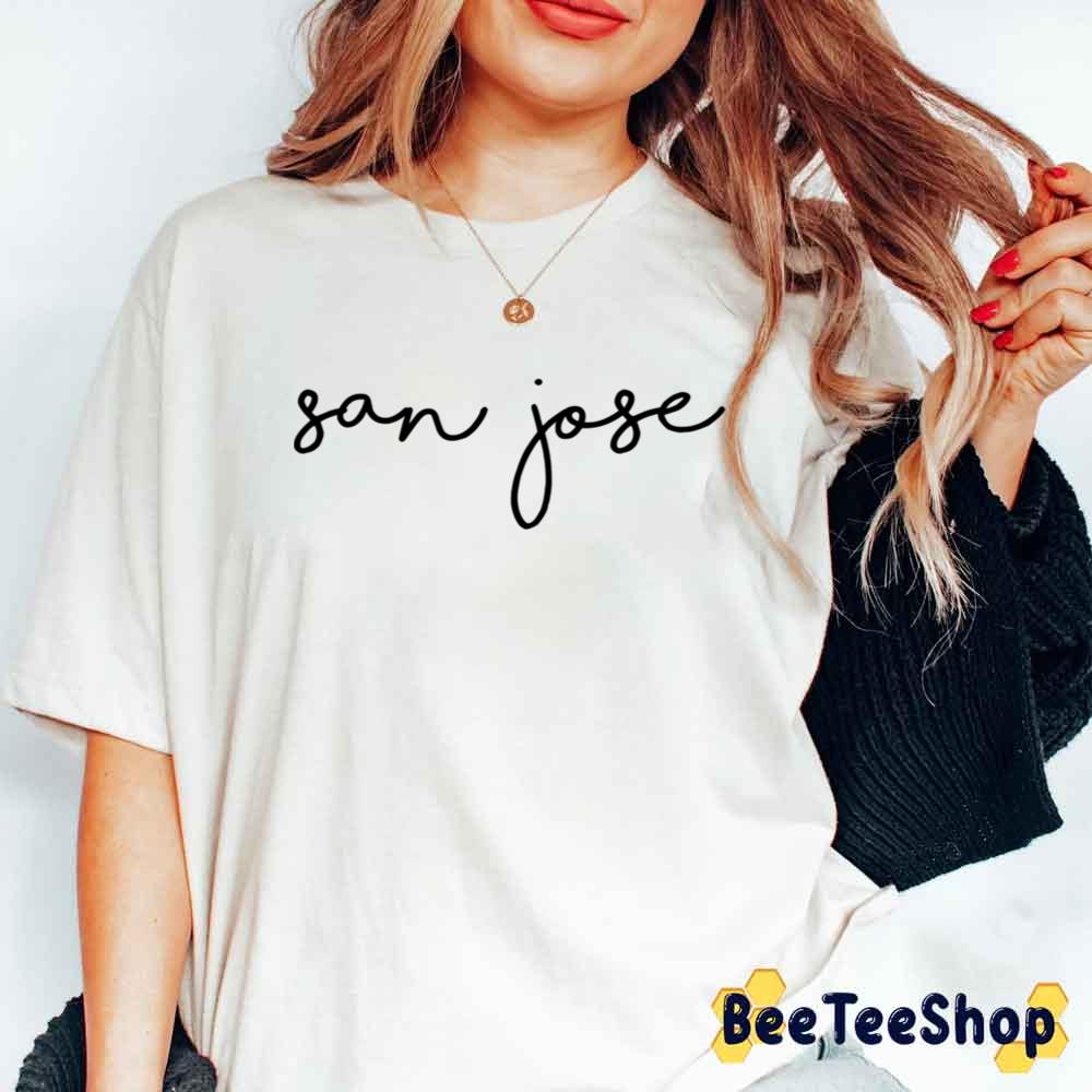 Handwriting San Jose Hockey Unisex T-Shirt Handwriting San Jose Hockey Unisex T-Shirt