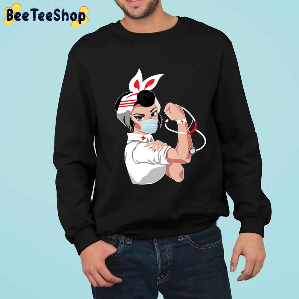 Healthcare Worker We Can Do It Rosie The Riveter Wearing Mask Unisex T-Shirt Healthcare Worker We Can Do It Rosie The Riveter Wearing Mask Unisex T-Shirt