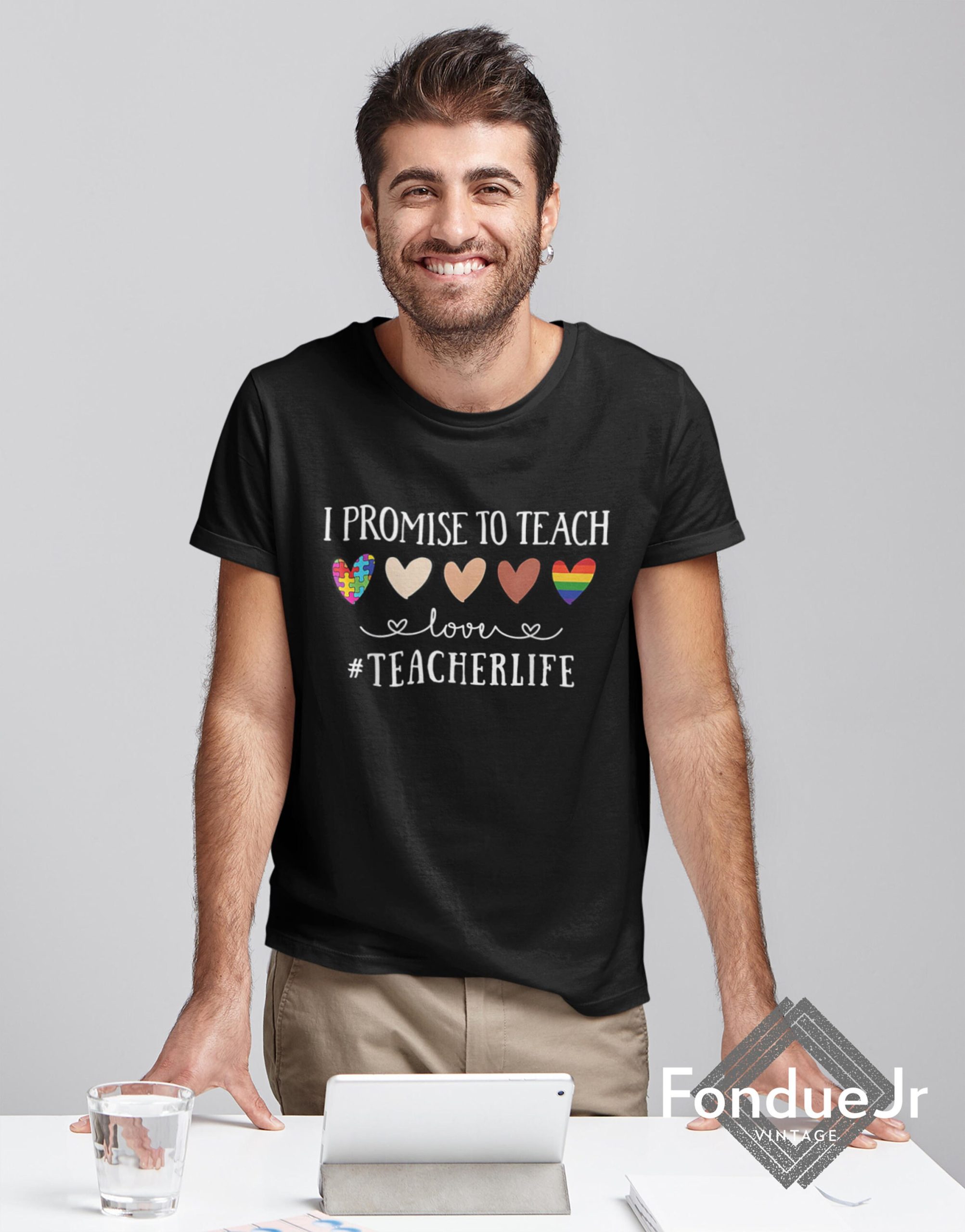 Heart Vintage I Promise To Teach Love Teacher Life Unisex T-Shirt Heart Vintage I Promise To Teach Love Teacher Life Unisex T-Shirt