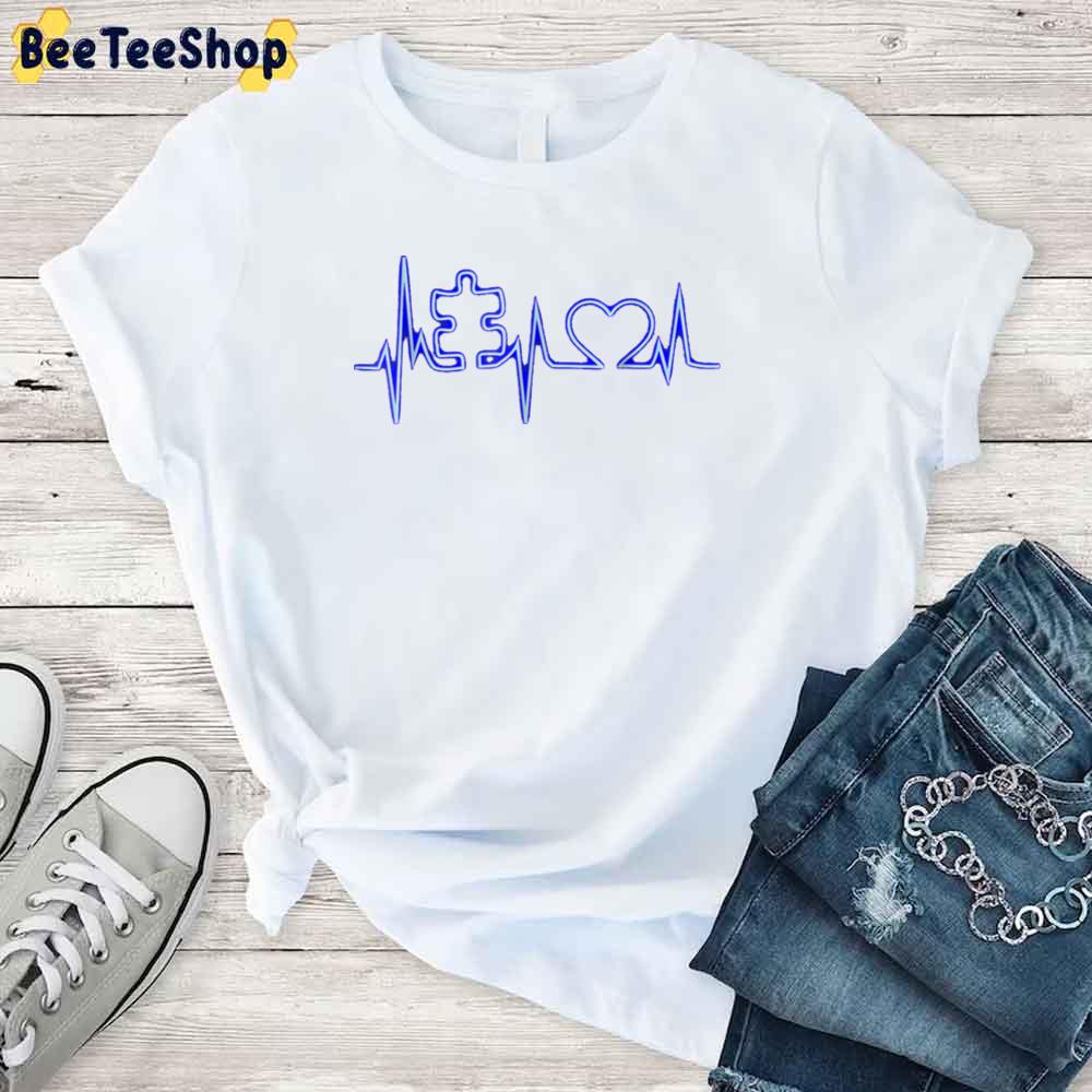 Heartbeat Autism Awareness Unisex T-Shirt Heartbeat Autism Awareness Unisex T-Shirt