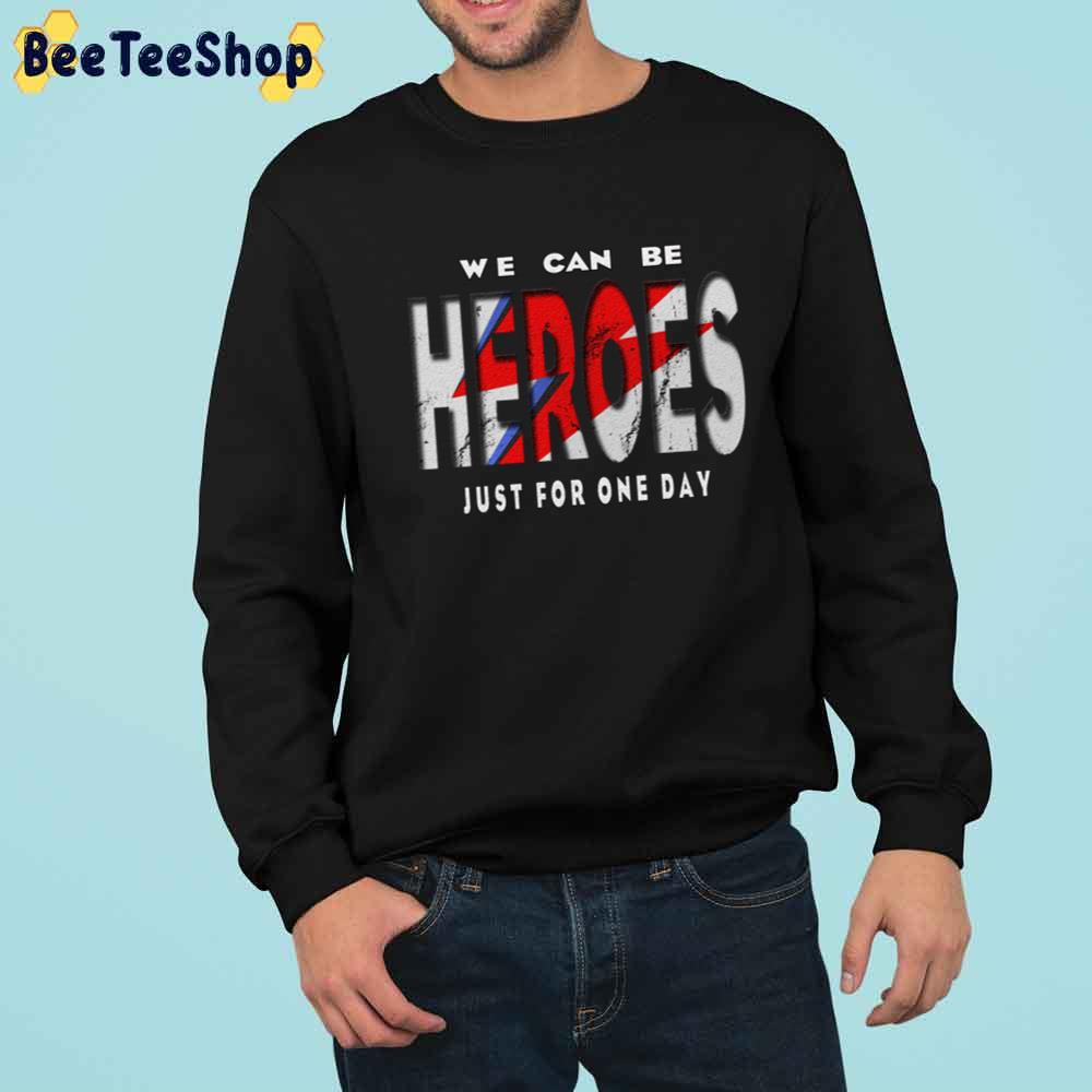 Heroes David Bowie Style Unisex T-Shirt Heroes David Bowie Style Unisex T-Shirt