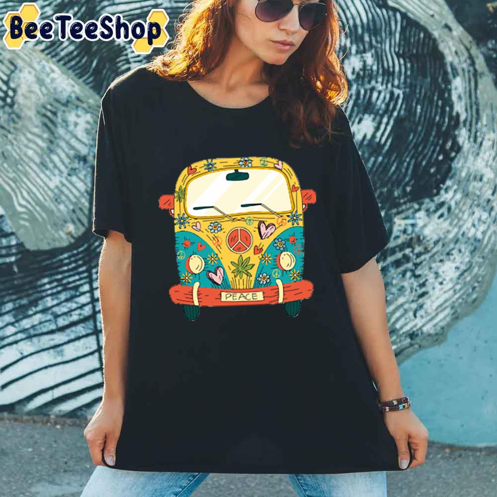 Hippie Car Happy Hippie Day Unisex T-Shirt Hippie Car Happy Hippie Day Unisex T-Shirt