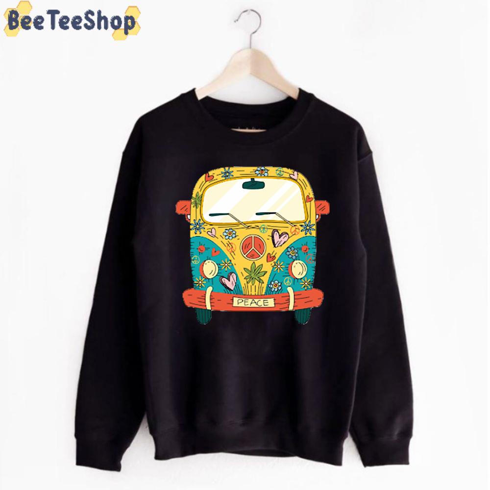 Hippie Car Happy Hippie Day Unisex T-Shirt Hippie Car Happy Hippie Day Unisex T-Shirt