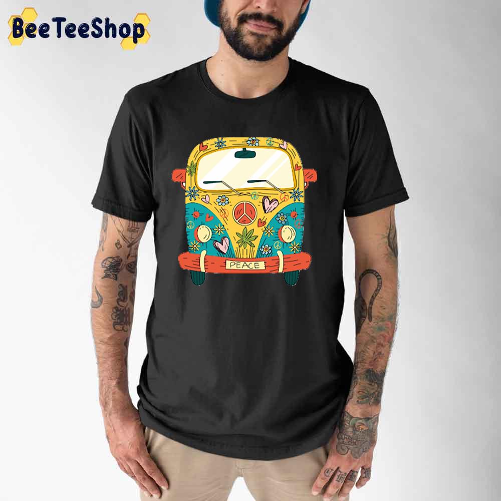 Hippie Car Happy Hippie Day Unisex T-Shirt Hippie Car Happy Hippie Day Unisex T-Shirt