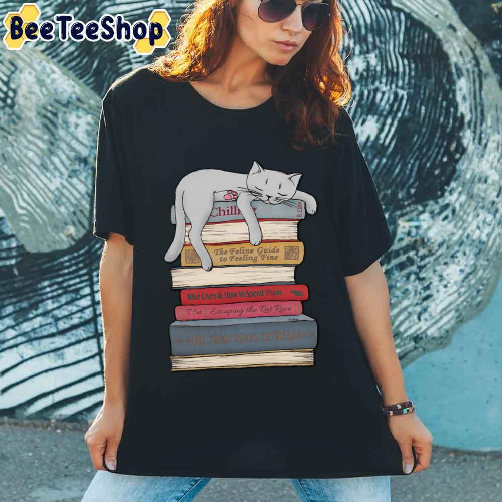 How To Chill Like A Cat Lover Reading Unisex T-Shirt How To Chill Like A Cat Lover Reading Unisex T-Shirt