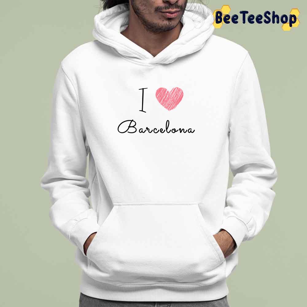 I Love Barca Barcelona Football Unisex T-Shirt I Love Barca Barcelona Football Unisex T-Shirt