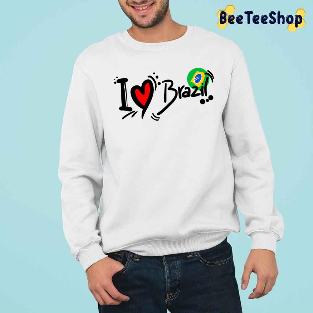 I Love Brazil I Love Soccer Unisex T-Shirt I Love Brazil I Love Soccer Unisex T-Shirt