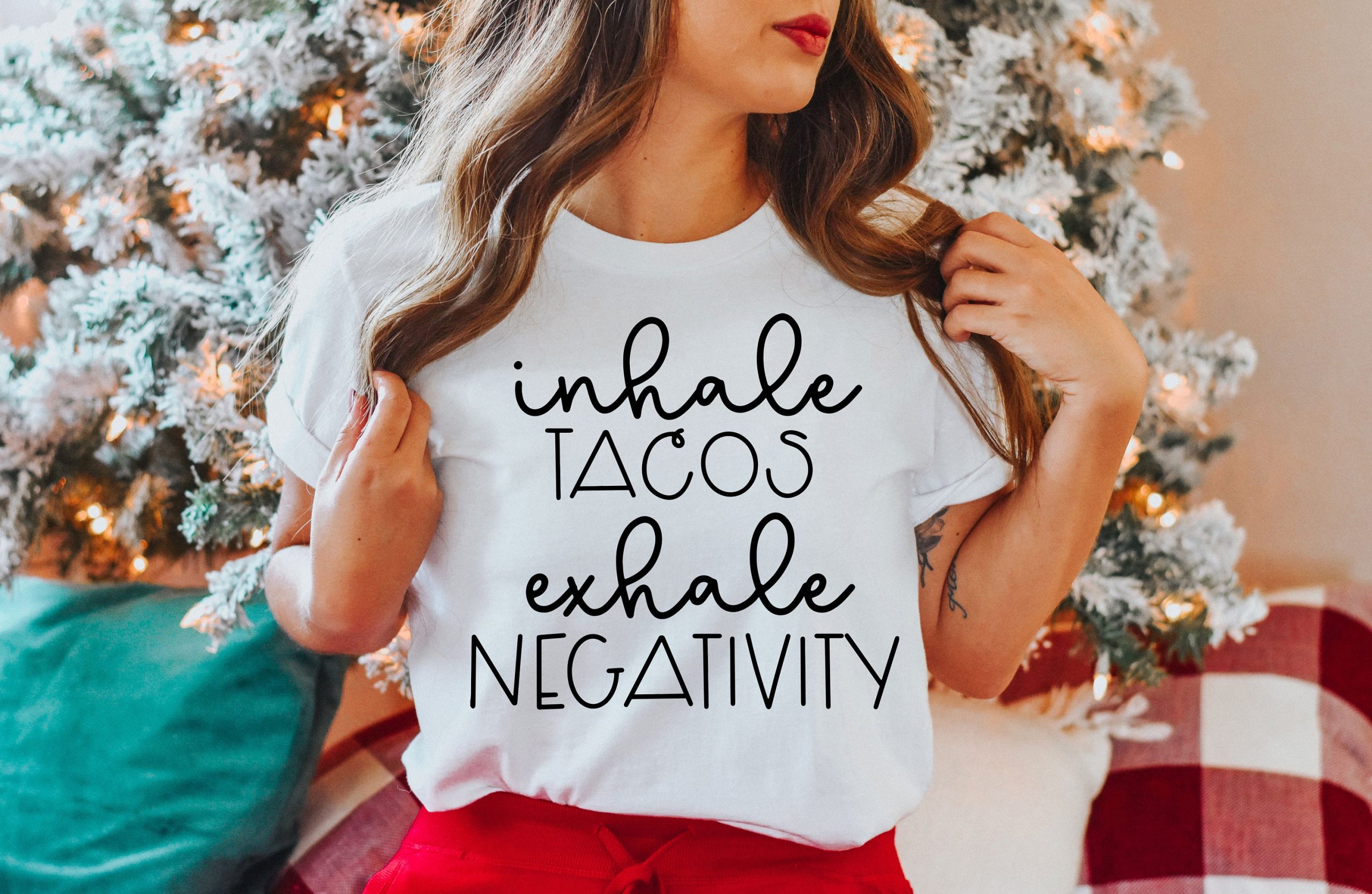 Inhale Tacos Exhale Negativity Humorous Unisex Sweatshirt Inhale Tacos Exhale Negativity Humorous Unisex Sweatshirt