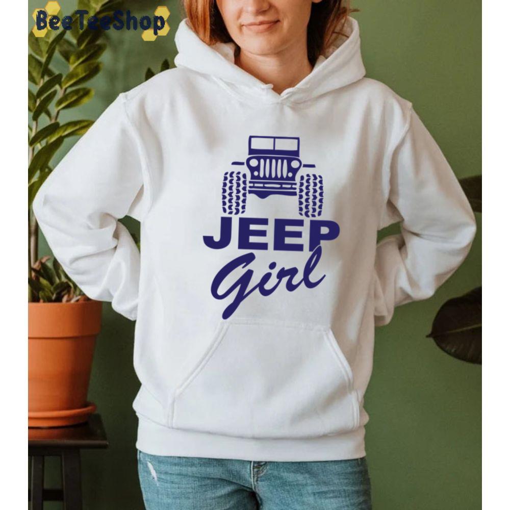 Jeep Girl Blue Fitted Unisex T-Shirt Jeep Girl Blue Fitted Unisex T-Shirt