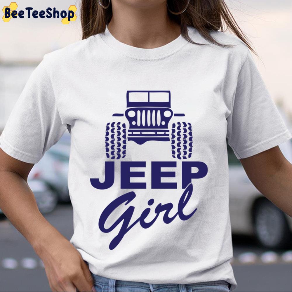 Jeep Girl Blue Fitted Unisex T-Shirt Jeep Girl Blue Fitted Unisex T-Shirt