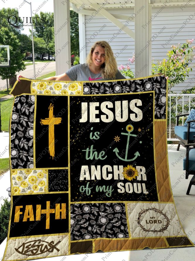 Jesus Is The Anchor Sunflower Quilt Blanket Jesus Is The Anchor Sunflower Quilt Blanket