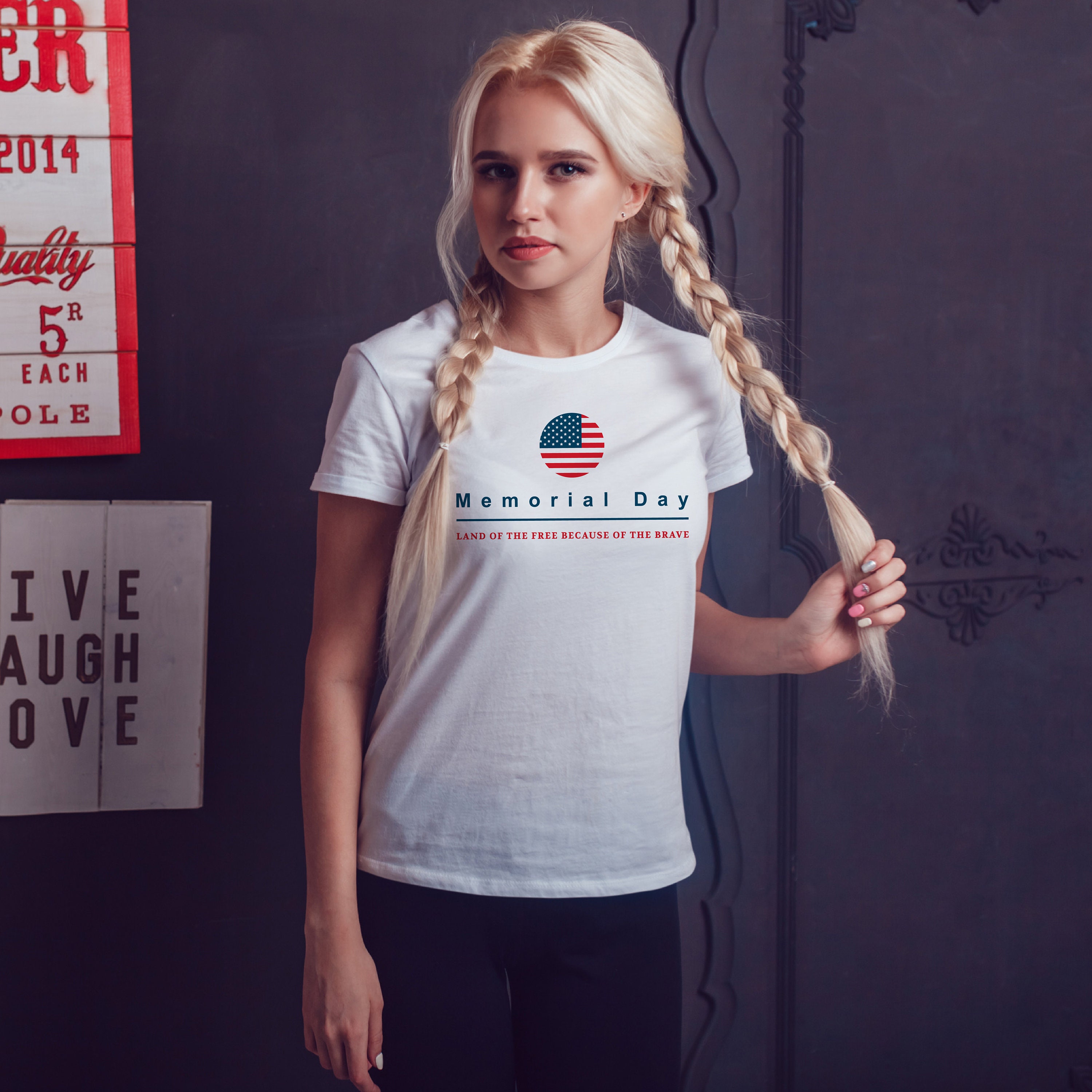 Land Of The Free Because Of The Brave Memorial Day Unisex T-Shirt Land Of The Free Because Of The Brave Memorial Day Unisex T-Shirt
