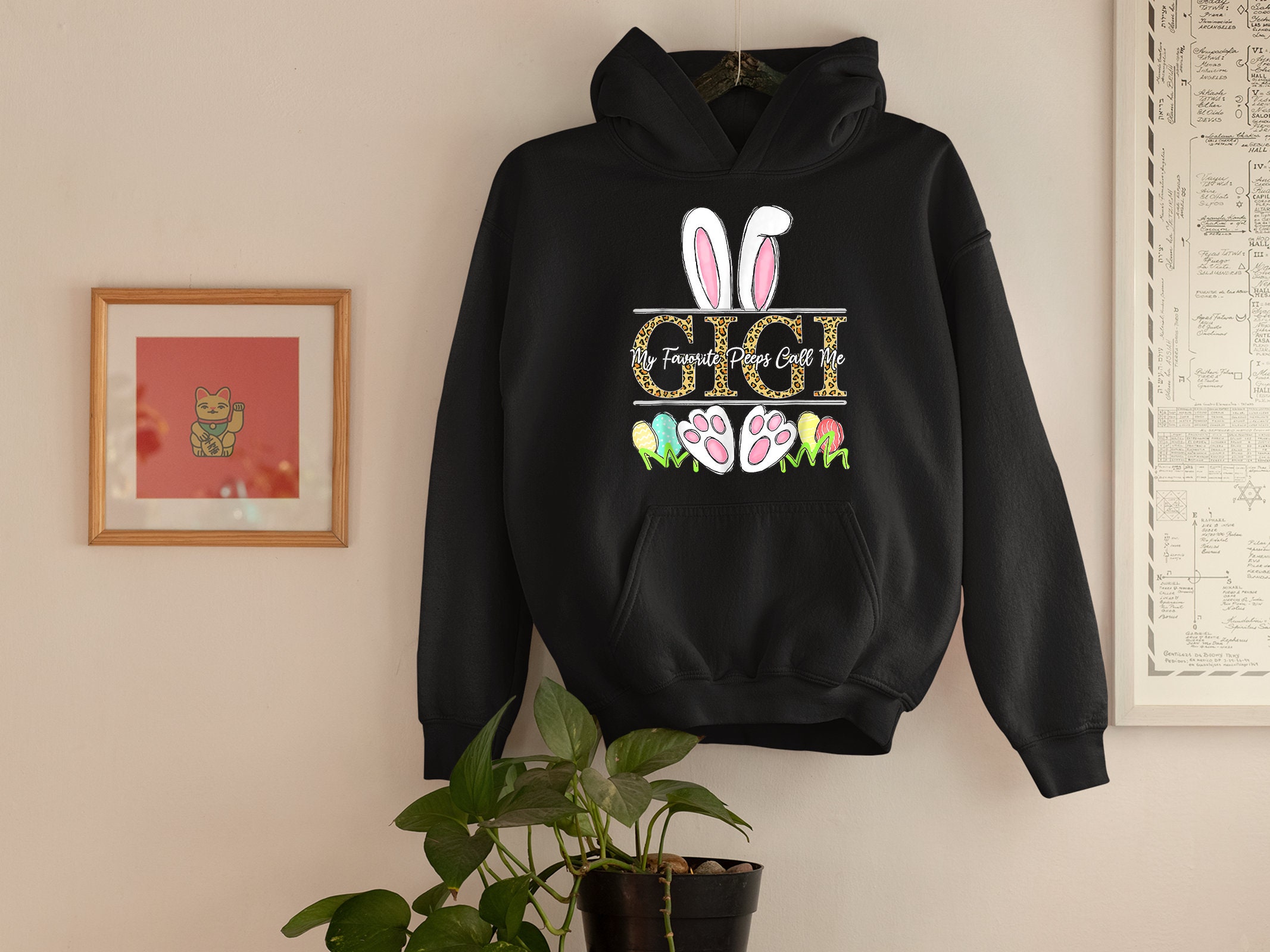 Leopard Easter Bunny Ears My Favorite Peeps Call Me Gigi Unisex Sweatshirt Leopard Easter Bunny Ears My Favorite Peeps Call Me Gigi Unisex Sweatshirt