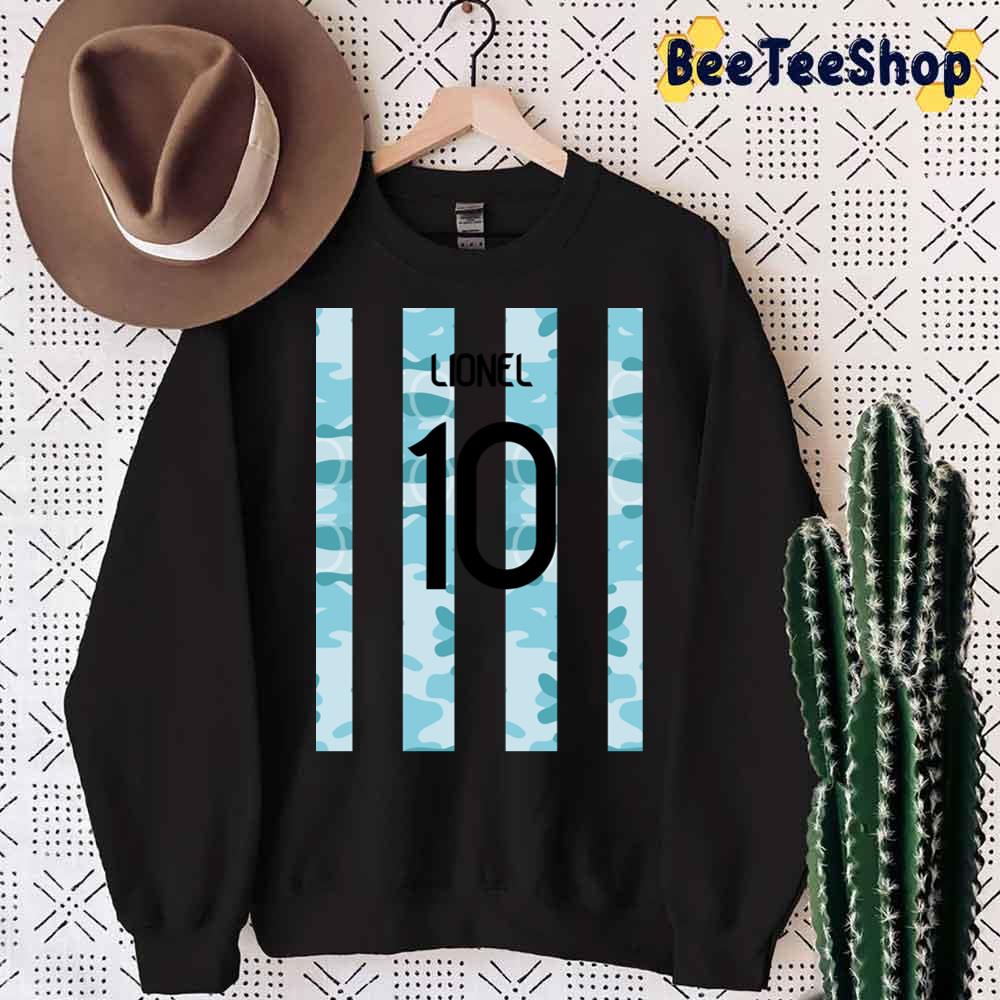 Lionel 10 Jersey Pattern Lionel Messi Football Unisex T-Shirt Lionel 10 Jersey Pattern Lionel Messi Football Unisex T-Shirt