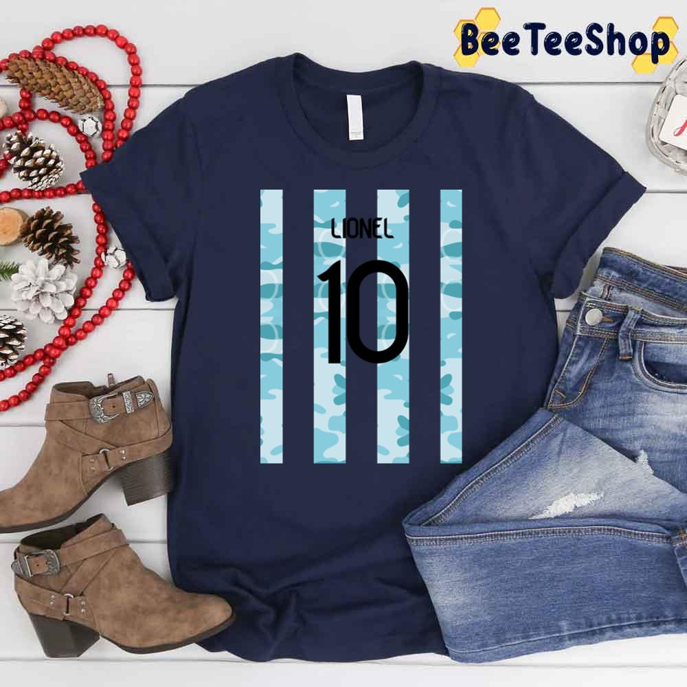 Lionel 10 Jersey Pattern Lionel Messi Football Unisex T-Shirt Lionel 10 Jersey Pattern Lionel Messi Football Unisex T-Shirt