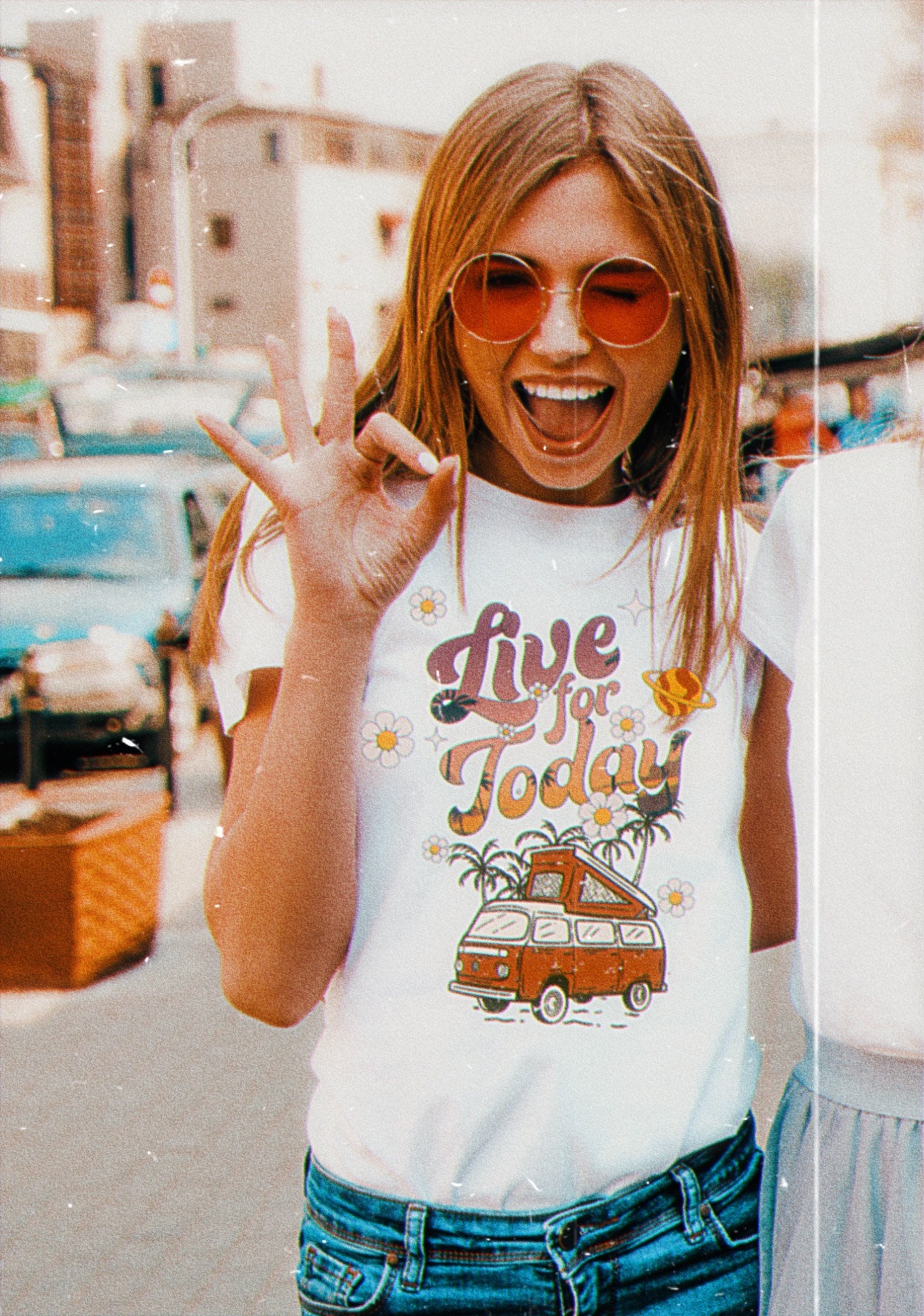 Live For Today Ladies 70s 80s Vintage Retro Unisex T-Shirt Live For Today Ladies 70s 80s Vintage Retro Unisex T-Shirt