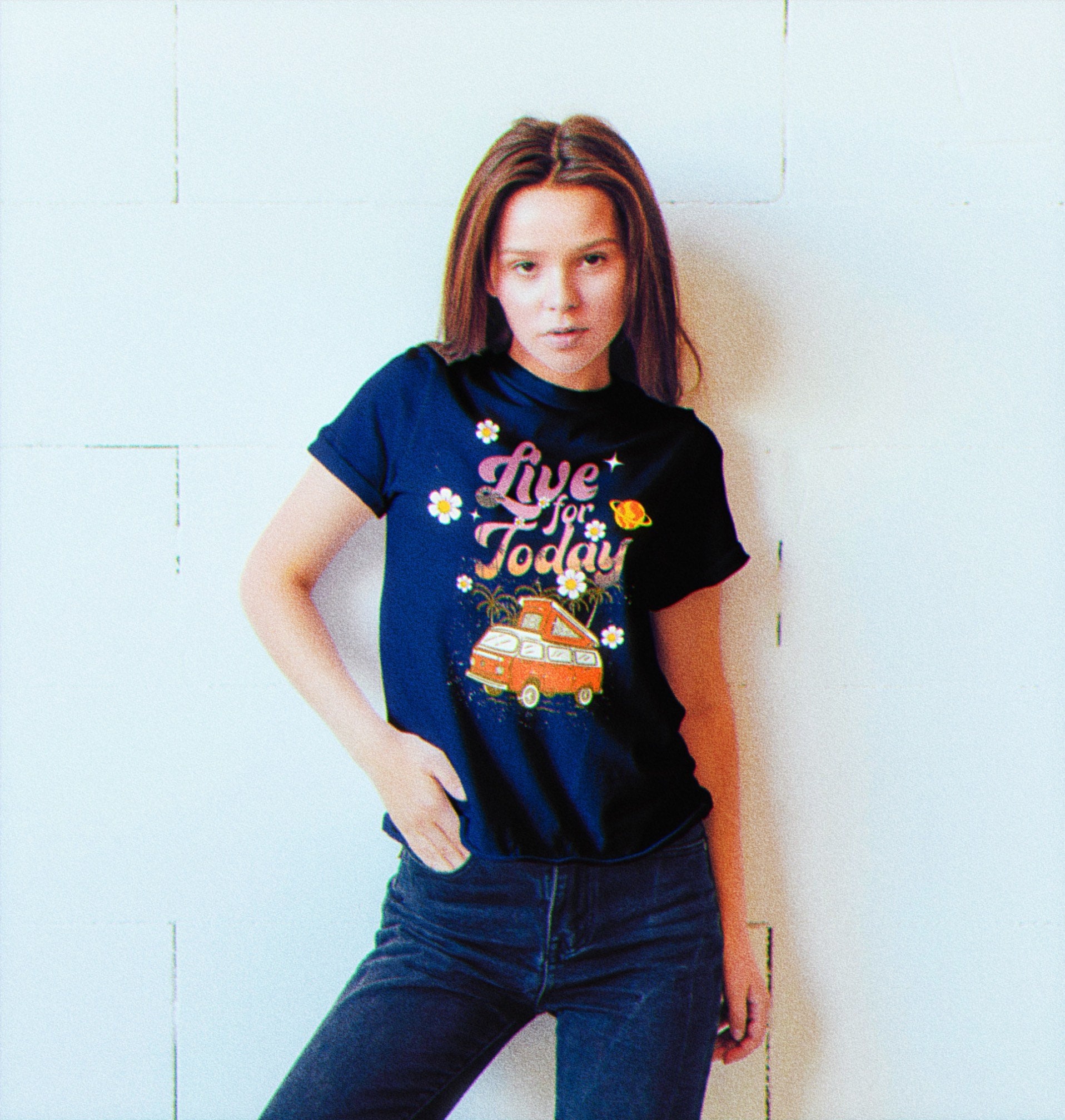 Live For Today Ladies 70s 80s Vintage Retro Unisex T-Shirt Live For Today Ladies 70s 80s Vintage Retro Unisex T-Shirt