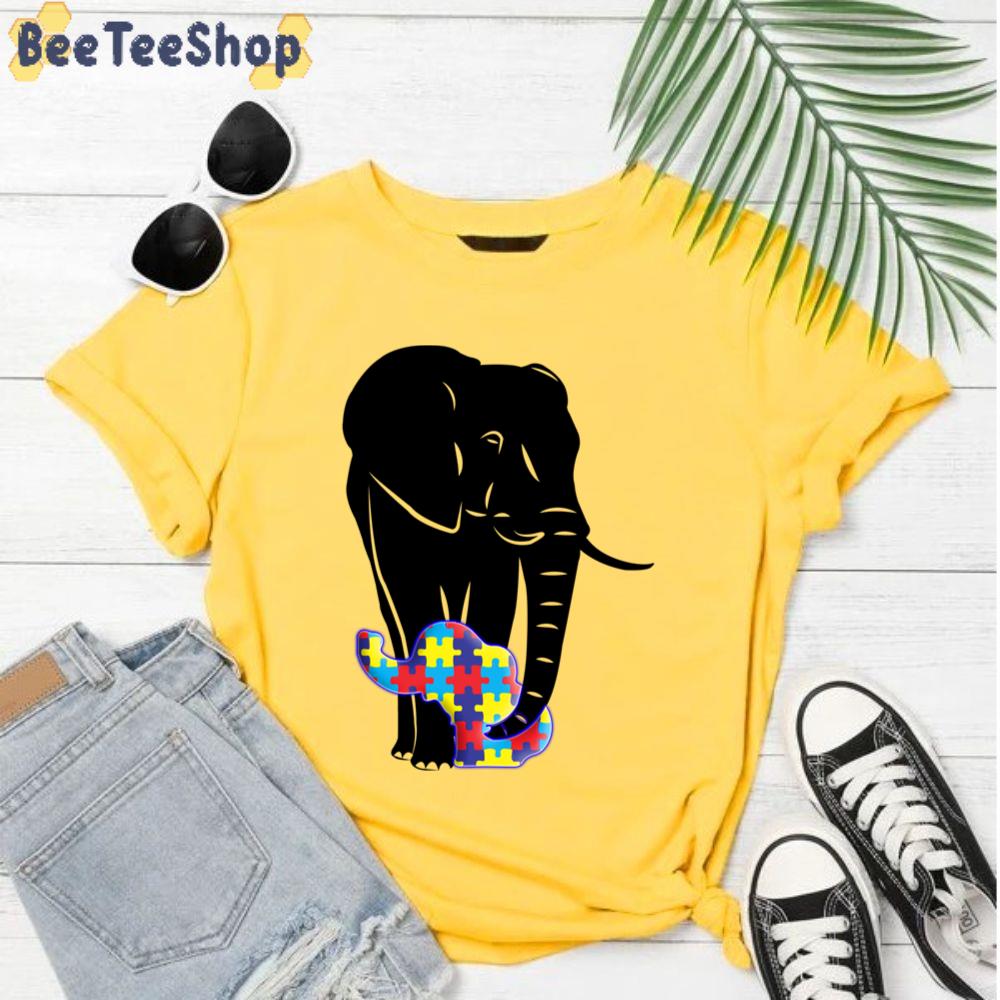 Mama Elephant Autism Awareness Unisex T-Shirt Mama Elephant Autism Awareness Unisex T-Shirt