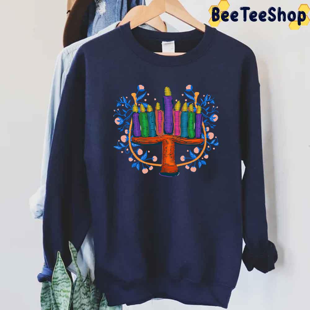Mazal Joy, Happy Hanukkah Face Mask Unisex Sweatshirt Mazal Joy, Happy Hanukkah Face Mask Unisex Sweatshirt