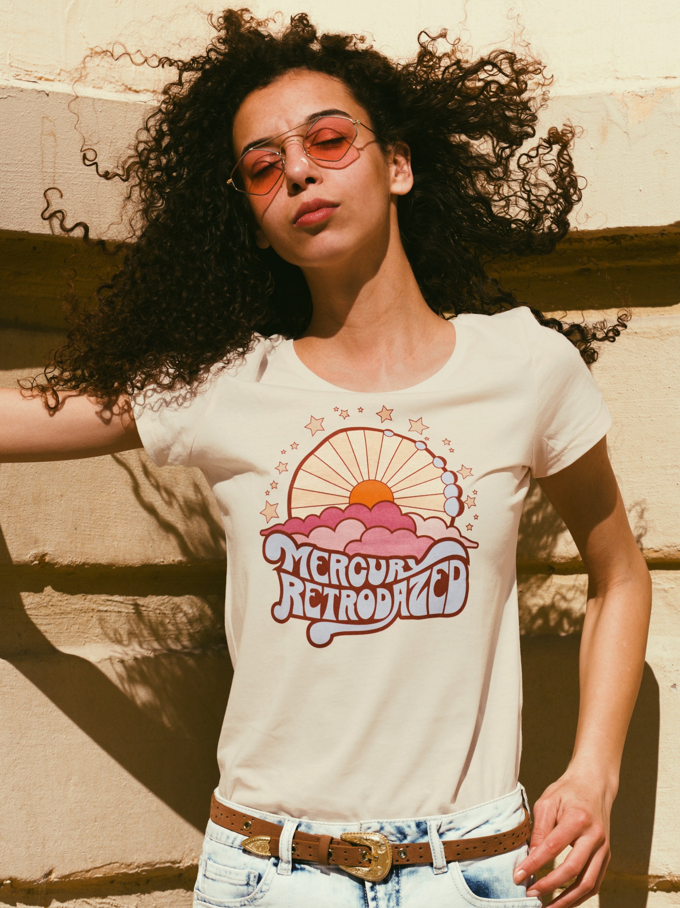 Mercury Retrodazed Vintage Style 70s Hippie Unisex T-Shirt