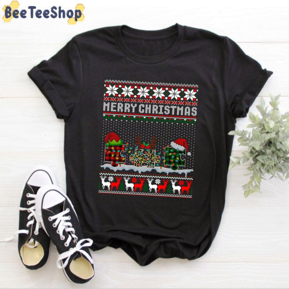 Merry Christmas Autism Awareness Unisex T-Shirt Merry Christmas Autism Awareness Unisex T-Shirt