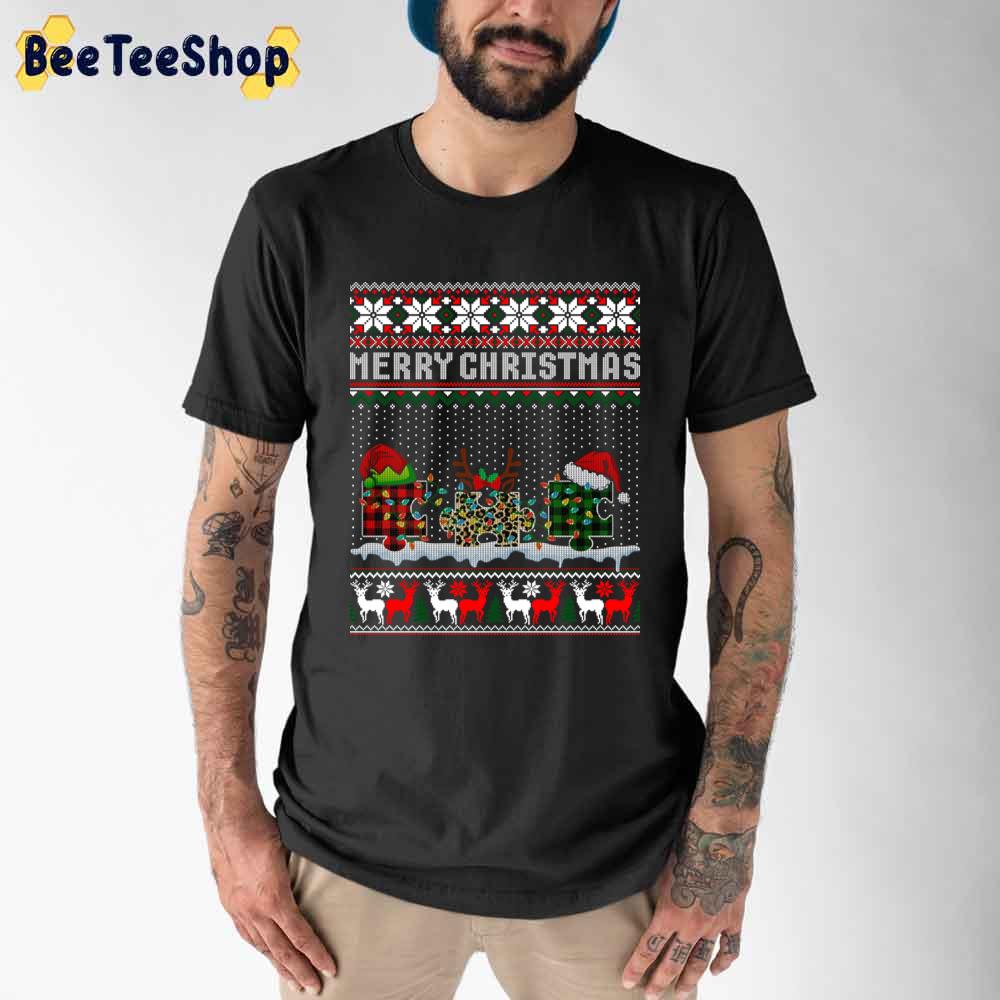 Merry Christmas Autism Awareness Unisex T-Shirt Merry Christmas Autism Awareness Unisex T-Shirt