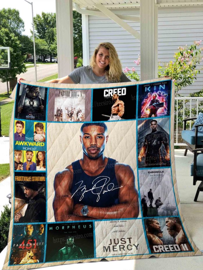 Michael B. Jordan Quilt Blanket Michael B. Jordan Quilt Blanket