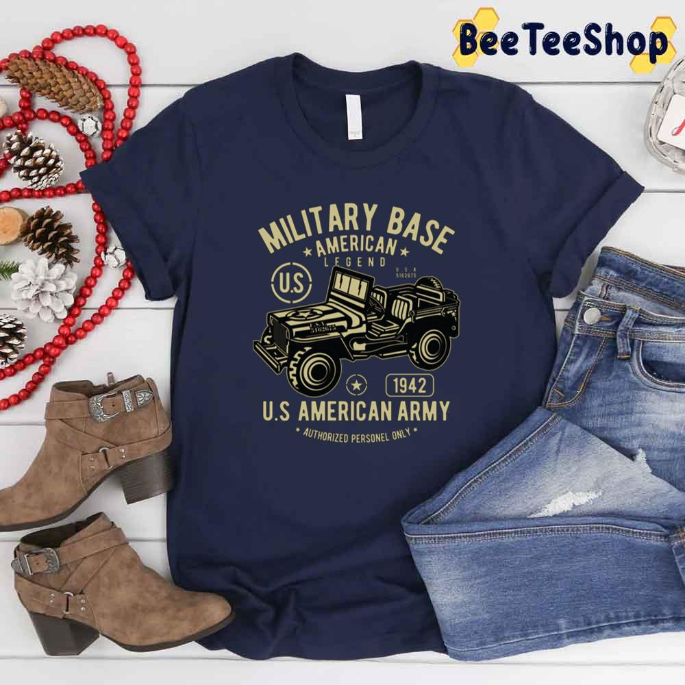 Military Base American Legend Us 1942 Jeep Unisex T-Shirt Military Base American Legend Us 1942 Jeep Unisex T-Shirt
