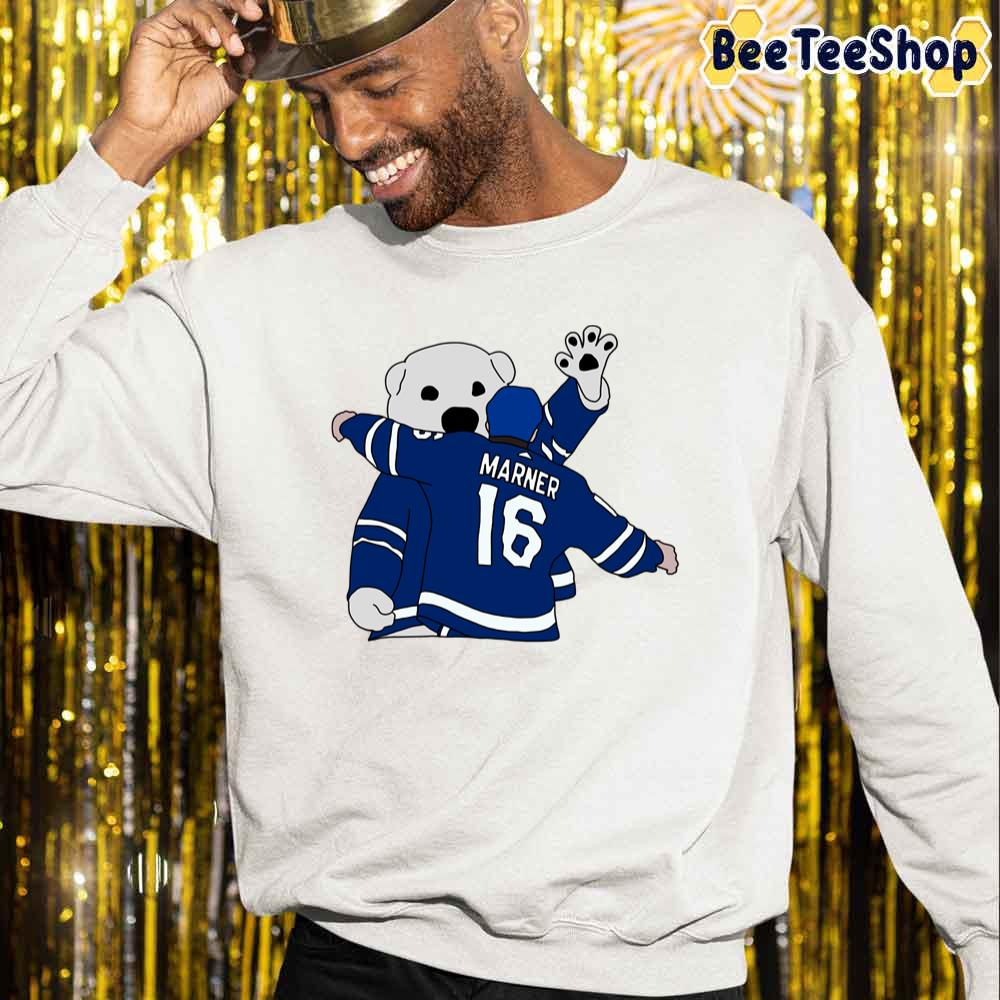 Mitch Marner And Carlton The Bear Toronto Maple Leafs Hockey Unisex Sweatshirt Mitch Marner And Carlton The Bear Toronto Maple Leafs Hockey Unisex Sweatshirt