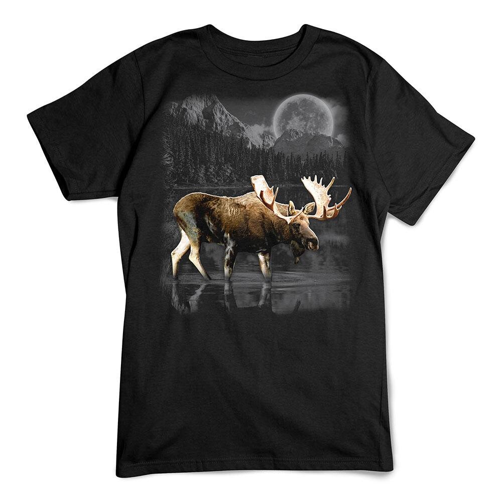 Moose Wilderness Moonlight Wildlife Unisex T-Shirt Moose Wilderness Moonlight Wildlife Unisex T-Shirt