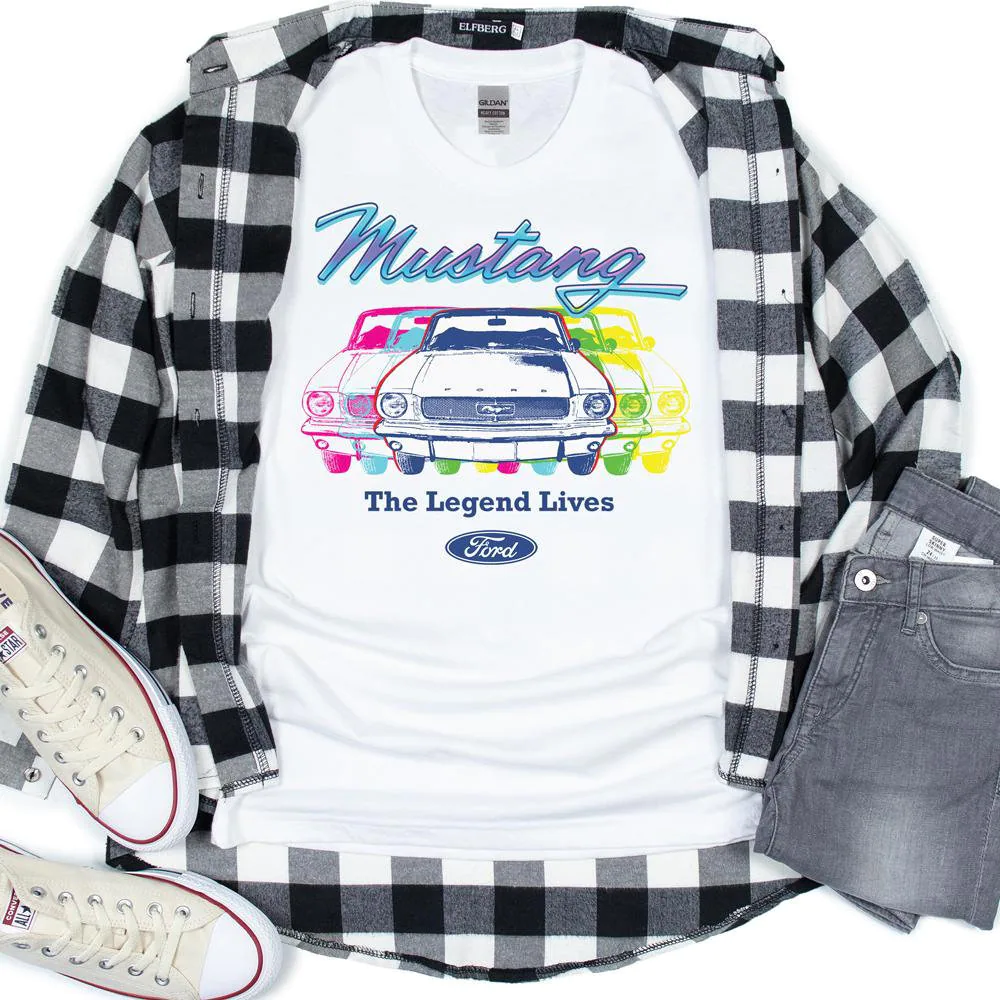 Mustang The Legend Lives Ford American Unisex T-Shirt Mustang The Legend Lives Ford American Unisex T-Shirt