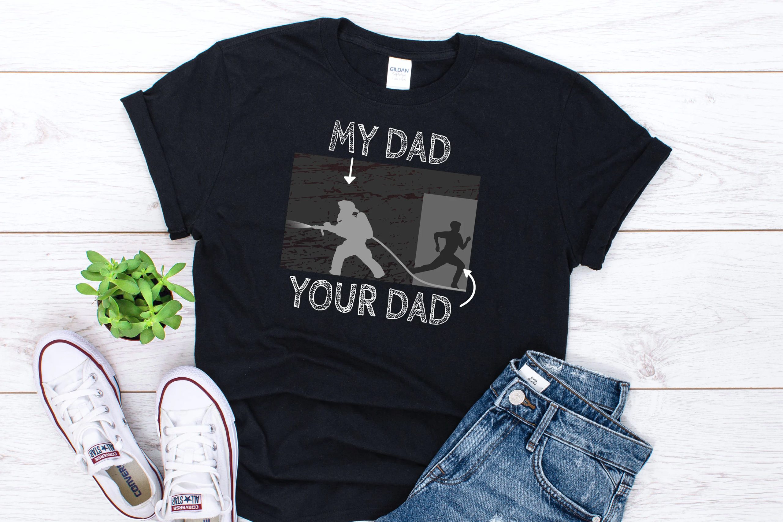 My Dad Your Dad Firefighter Son Proud Fireman Unisex T-Shirt My Dad Your Dad Firefighter Son Proud Fireman Unisex T-Shirt