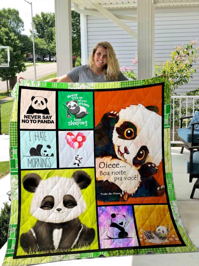 Never Say No To Panda Quilt Blanket Never Say No To Panda Quilt Blanket