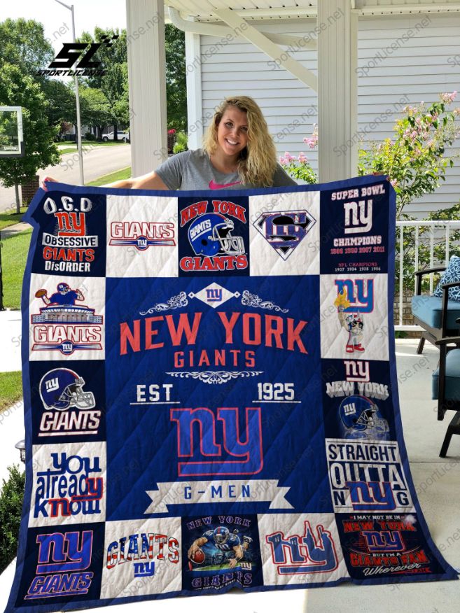 New York Giants Quilt Blanket New York Giants Quilt Blanket