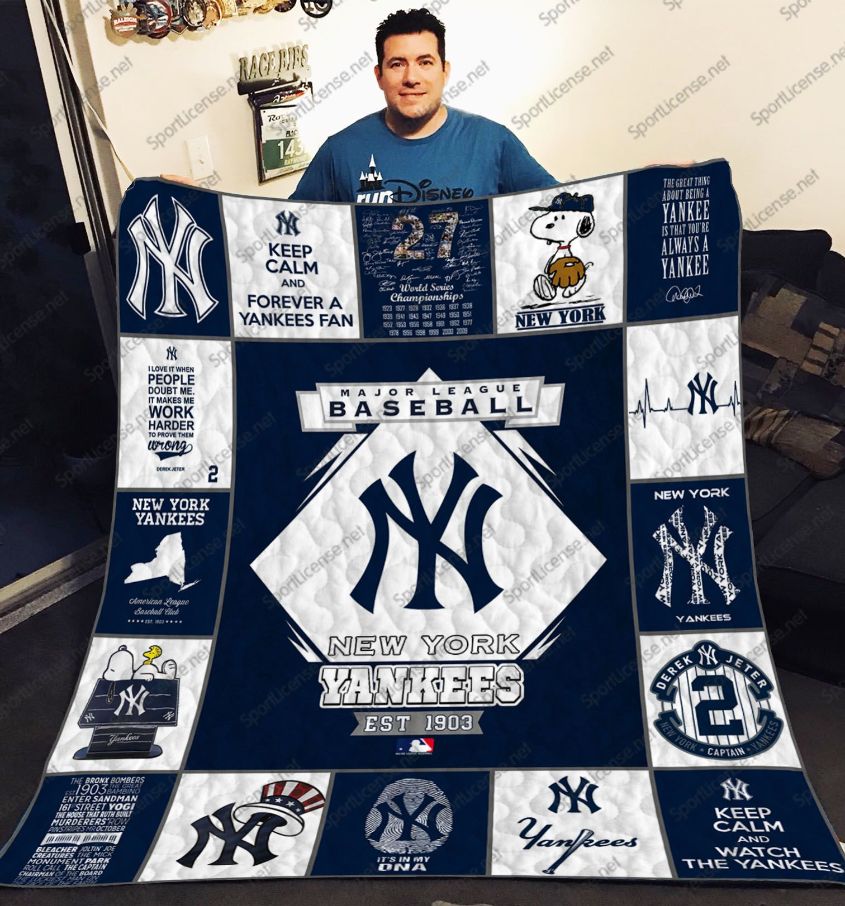 New York Yankees 17 Quilt Blanket New York Yankees 17 Quilt Blanket
