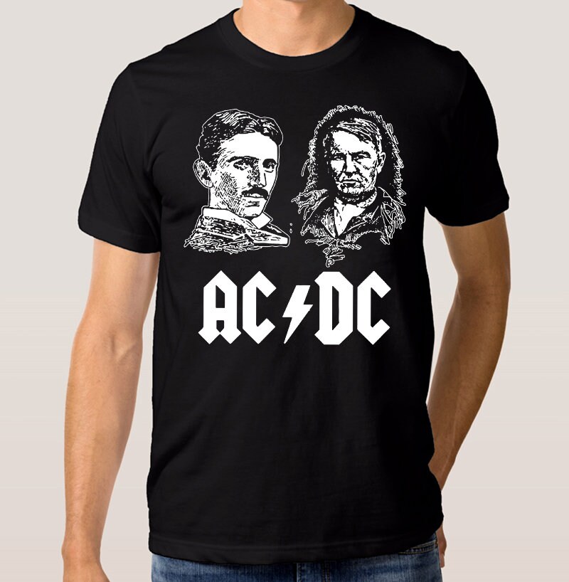 Nikola Tesla Vs Thomas Edison Rock T-Shirt Nikola Tesla Vs Thomas Edison Rock T-Shirt