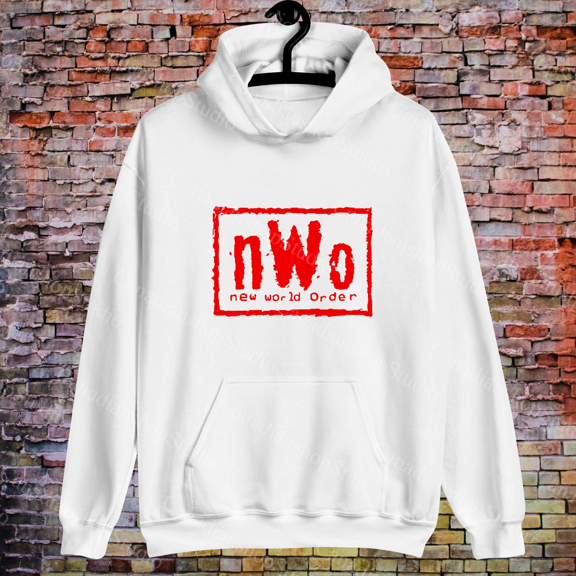 Nwo New World Order Red Logo Unisex Hoodie Nwo New World Order Red Logo Unisex Hoodie
