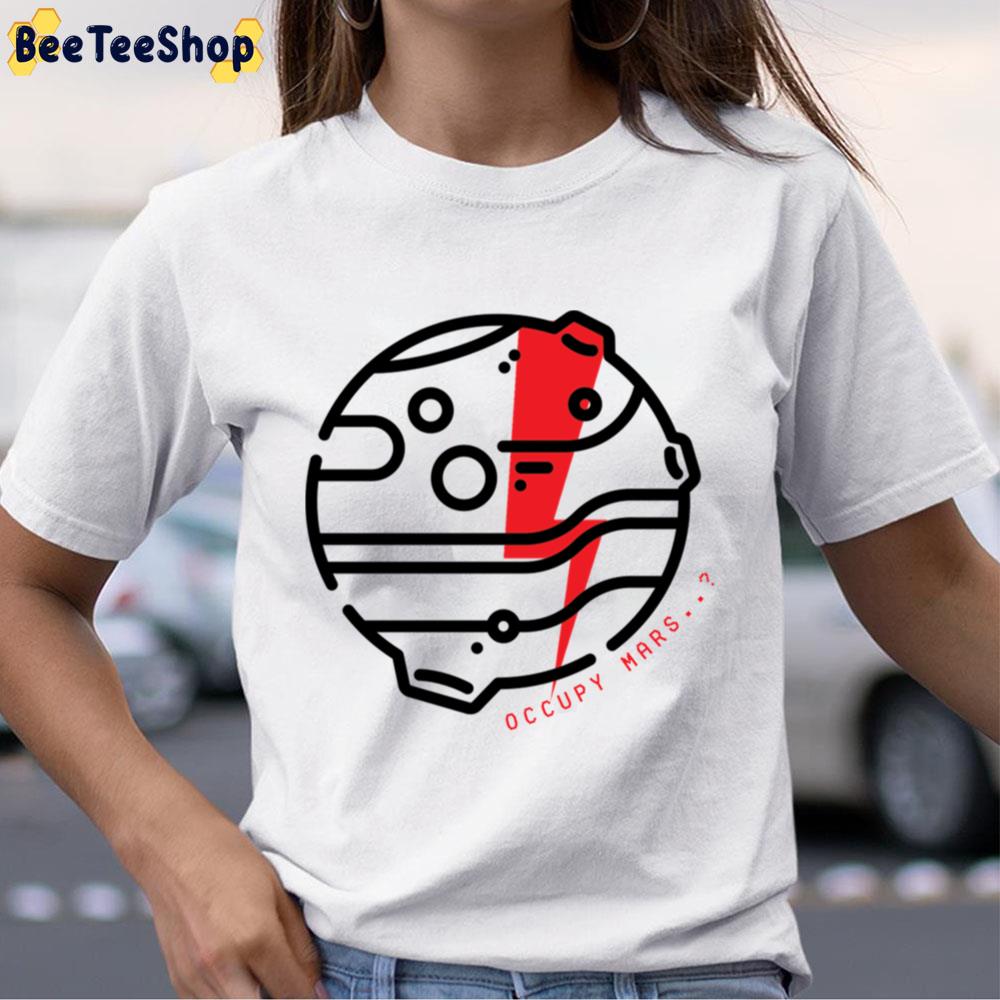 Occupy Mars David Bowie Style Unisex T-Shirt Occupy Mars David Bowie Style Unisex T-Shirt