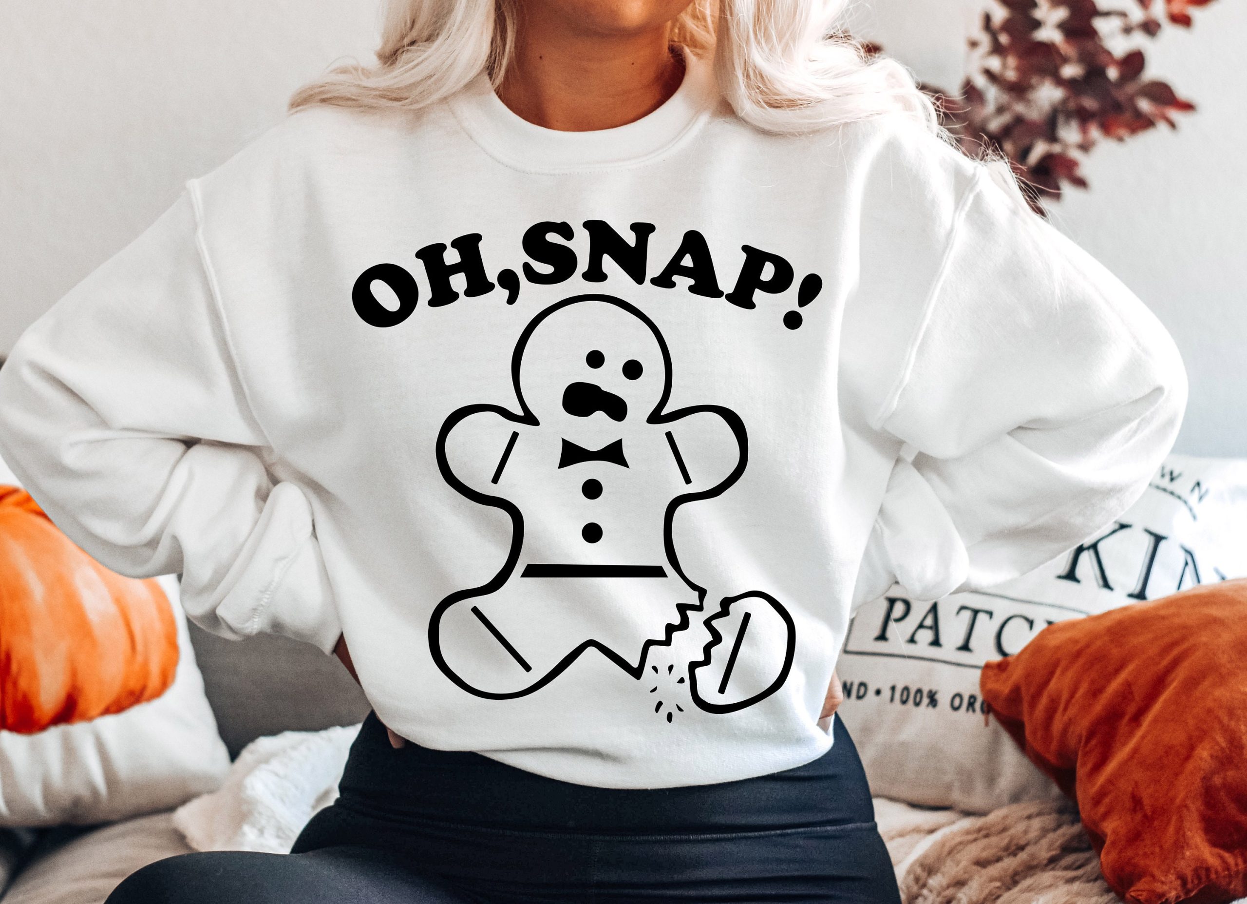 Oh Snap Funny Thanksgiving Gingerbread Man Unisex Sweatshirt Oh Snap Funny Thanksgiving Gingerbread Man Unisex Sweatshirt
