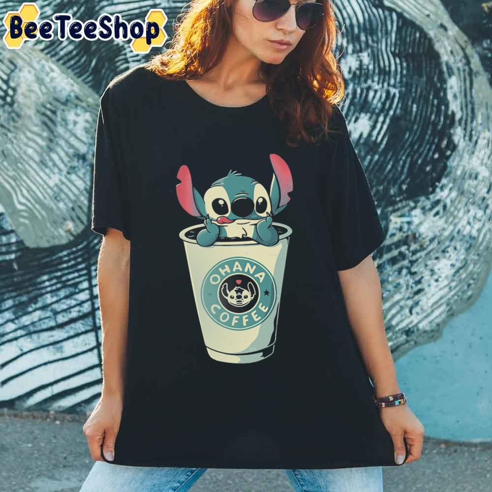 Ohana Coffee Cute Stitch Unisex T-Shirt Ohana Coffee Cute Stitch Unisex T-Shirt