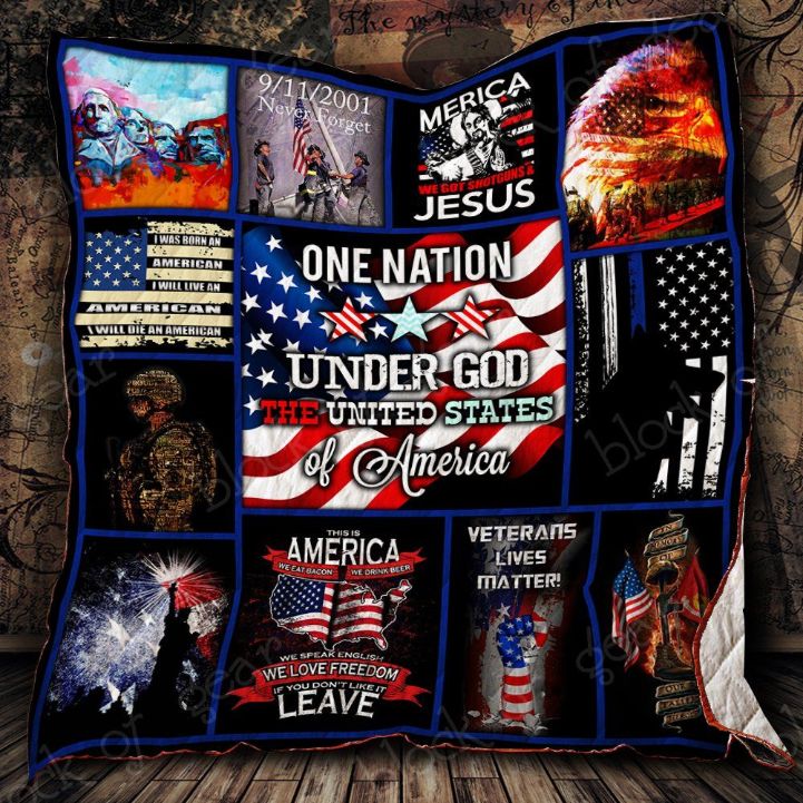 One Nation Under God The United States Of America Quilt Blanket One Nation Under God The United States Of America Quilt Blanket