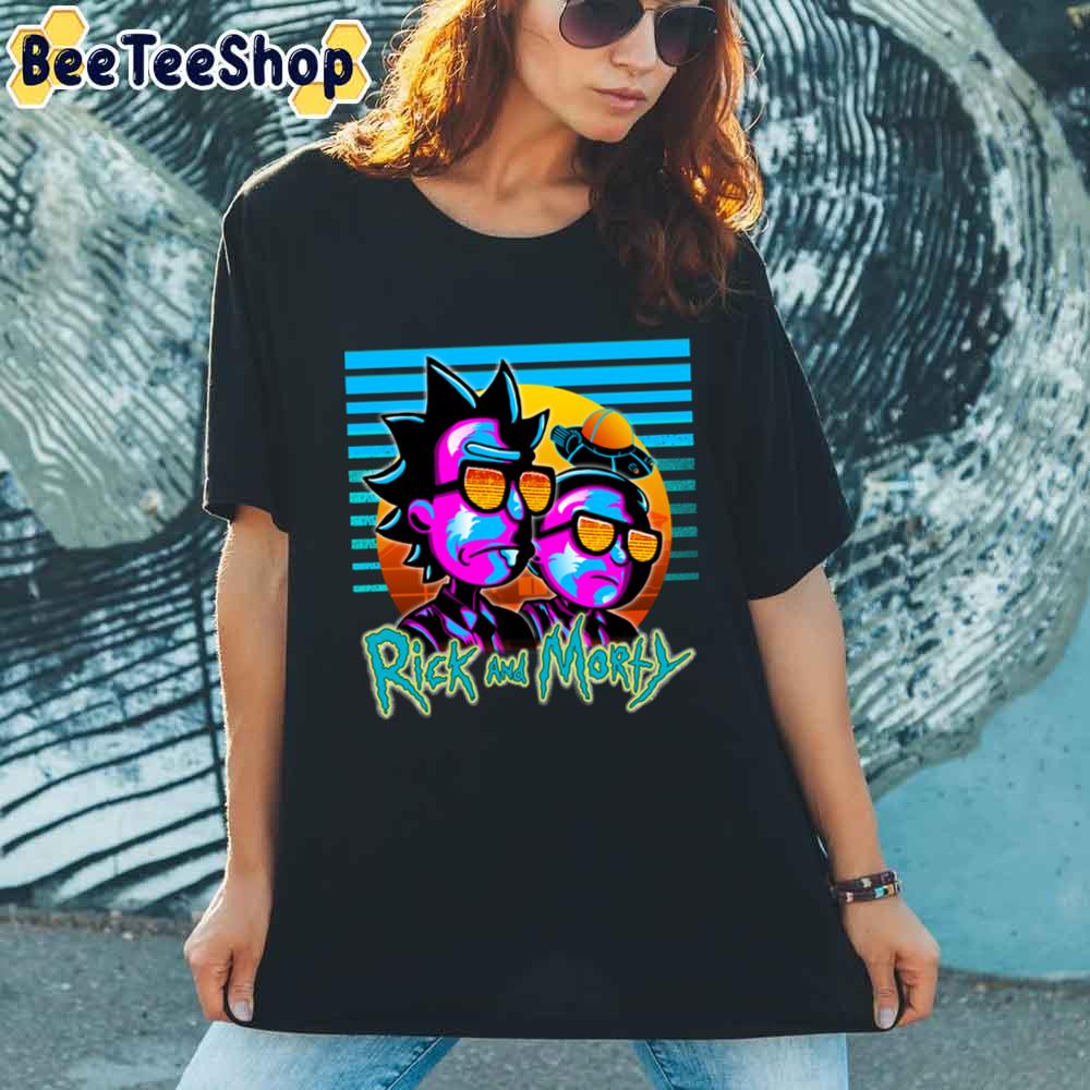 Outrun Style Rick And Morty unisex T-Shirt Outrun Style Rick And Morty unisex T-Shirt