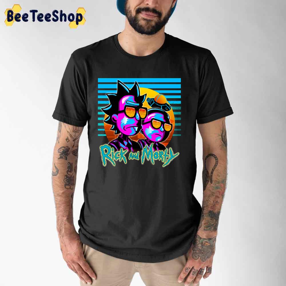 Outrun Style Rick And Morty unisex T-Shirt Outrun Style Rick And Morty unisex T-Shirt