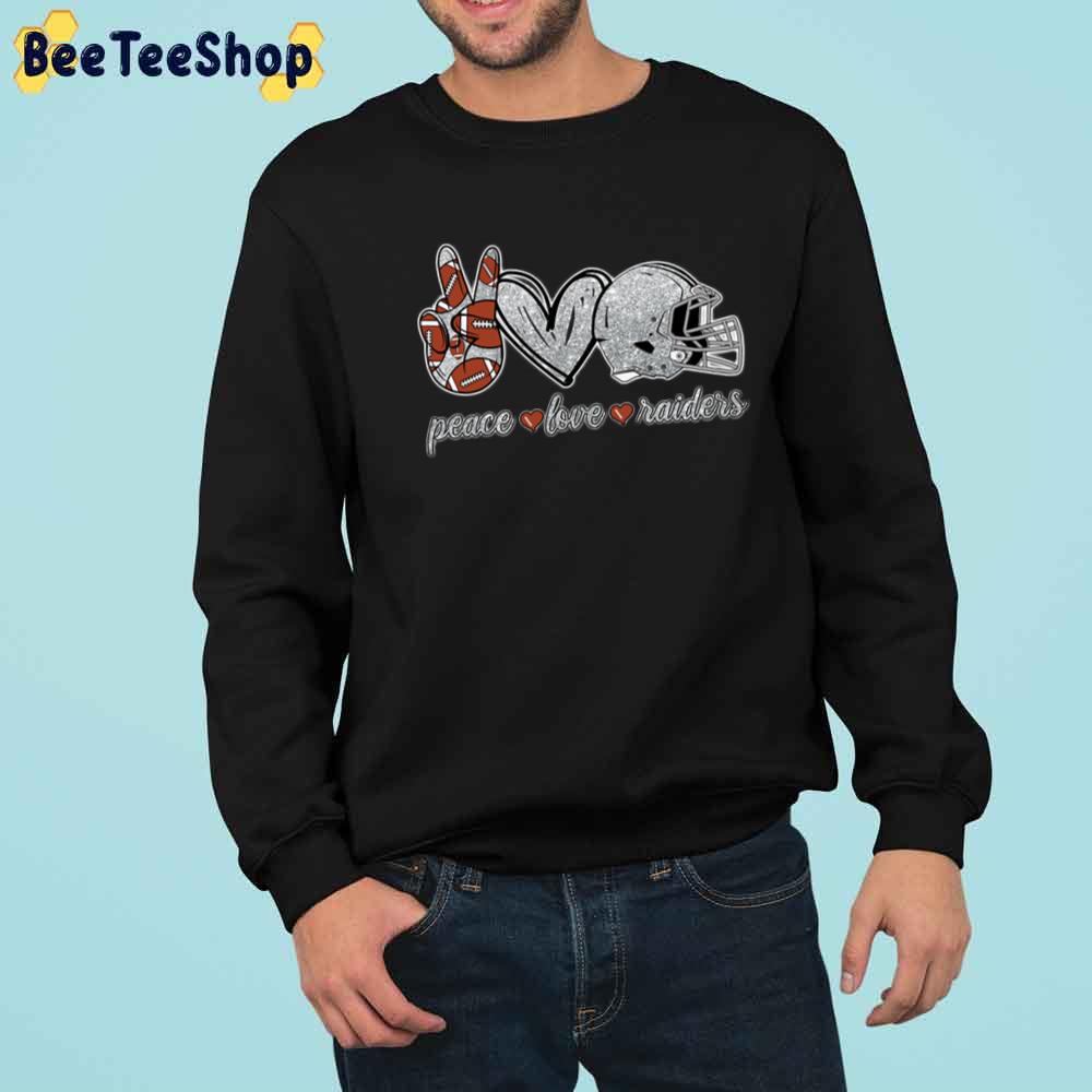 Peace Love Oakland Raiders Football Unisex T-Shirt Peace Love Oakland Raiders Football Unisex T-Shirt