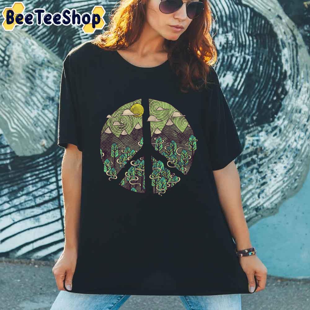 Peaceful Landscape Hippie Day Unisex T-Shirt Peaceful Landscape Hippie Day Unisex T-Shirt